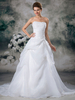 Robe de Mariée Blanc Plissé Robe Bustier de Mariage Tulle Robe A line Trapèze