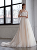 Robe de mariée blanche A-ligne robes de mariée robe de mariée en tulle perlé