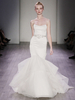 Robe de mariée blanche avec train sans manches dos nu ceinture sans bretelles longue robe de sirène de mariée
