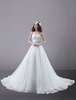 Robe de mariée blanche bustier strass volants Train robe de mariée