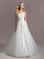 Robe de mariée blanche sans bretelles taille naturelle Tulle dentelle avec train longues robes de mariée