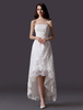 Robe de Mariée Bohème A-ligne ivoire avec dentelle robe de mariée bustier asymétrique