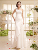 Robe de Mariée Bohème ivoire avec pan latéral et strass robe de mariée une épaule Milanoo