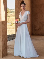Robe de mariée bohème vol V top en dentelle jupe en chiffon