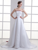 Robe de mariée bustier en satin blanc avec paillettes