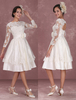 Robe de mariée courte en dentelle