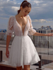 Robe de mariée courte pour le mariage civil 2025