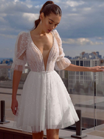 Robe de mariée courte pour le mariage civil 2025