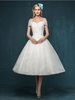 Robe de mariée courte robe de mariage ivoire en dentelle hors de l\