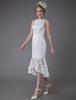 Robe de mariée courte robe de mariée fourreau bijou sans manches