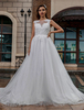 Robe de mariée de mariée A-Line Corsage de dentelle en satin Tulle Tulle Robe de mariée Tulle