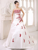 Robe de mariée en satin ivoire avec pan latéral bustier Milanoo