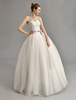 Robe de mariée en tulle ivoire avec dentelle encolure en coeur Milanoo