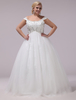 Robe de mariée en tulle ivoire avec perles hors de l