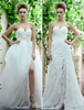 Robe de mariée encolure coeur et traîne amovible
