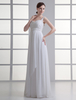 Robe de mariée fourreau ivoire en chiffon; longueur plancher
