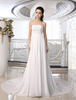 Robe de mariée ivoire avec applique bustier à traîne