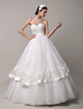 Robe de mariée ivoire bustier avec dentelle longueur plancher Milanoo