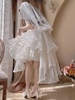 Robe de mariée Lolita Accessoires Lolita Noeuds blancs Volants Fibre de polyester Couvre-chef Dentelle Divers