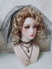 Robe de mariée Lolita Coiffe Lolita Bandeau noir en coton mélangé Veil Bandeau Lolita Déguisements Halloween
