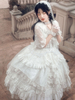 Robe De Mariée Lolita Robe Lolita JSK En Dentelle Volants Sans Manches Blanc Doux Lolita Pull Jupes