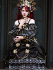 Robe de mariée Lolita Robe Lolita JSK noir or sans manches en dentelle perlée Lolita jupes