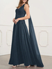 Robe de mariée mère sarcelle col en V sans manches une ligne robes dinvité en dentelle pour mariage