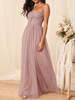 Robe de mariée pas cher rose clair sans bretelles sans manches dos nu une robe de longueur au sol