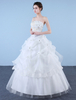 Robe de mariée pas chère 2021 robe de bal Princesse sans bretelles perles Longueur plancher