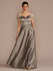 Robe de mariée pour mère col bateau sans manches ligne a embellissement en dentelle robes dinvitées de mariage