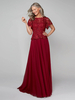 Robe de mariée pour mère col bijou sans manches ligne a robes dinvitées en dentelle pour mariage