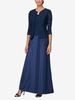 Robe de mariée pour mère col en bijou manches 3/4 robes dinvitées en dentelle sirène pour mariage