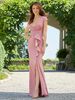 Robe de mariée pour mère de la mariée col en v manches courtes sirène plissée longueur au sol robes dinvitées pour mariage