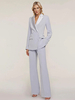 Robe de mariée pour mère de la mariée décolleté conçu manches longues boutons en deux pièces longueur au sol robes dinvité pour mariage