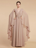 Robe de mariée pour mère de la mariée décolleté sans manches coupe trapèze volants robes dinvitées pour mariage