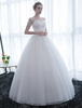 Robe de mariée Princesse 2021 robe de bal ivoire manches mi-longues dentelle Applique perles longueur plancher robe de mariée