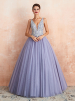 Robe de mariée Princesse A Ligne Longueur Au Sol V Cou Sans Manches Taille Surélevée Dentelle Tulle Robes De Mariée