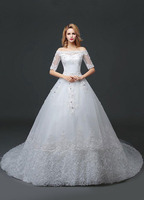 Robe de mariée princesse blanche en dentelle hors l