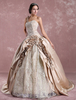 Robe de mariée princesse bustier dentelle champagne victoria robe de mariée satin une épaule brodée