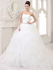 Robe de mariée princesse bustier robe de mariée avec traîne en organza chapelle