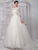 Robe de mariée princesse dentelle manches longues robe de mariée perles avec traîne