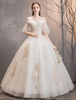 Robe de mariée princesse ivoire hors de la robe de mariée longueur de plancher épaule