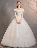 Robe de mariée princesse ivoire hors de l\