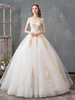 Robe de mariée princesse épaule dénudée robe de mariée bordée avec perles