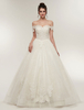 robe de mariée princesse princesse col bateau avec perles hors de l