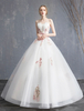 Robe de mariée princesse Tulle Applique perlée sans manches robe de mariée