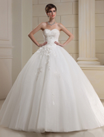 Robe de mariée sans bretelles en tulle robe de mariée fleurs perles plissées chérie décolleté étage longueur robe de mariée