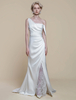 Robe de mariée simple à décolleté sirène sans manches en dentelle 20 cm