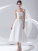 Robe de Mariée Simple 2021 Blanc A Ligne Coeur Applique Perles Chiffon Robe de Mariée