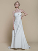 Robe de mariée simple en crêpe extensible avec décolleté sans manches en dentelle robe de bal de 20 cm